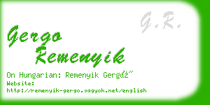 gergo remenyik business card